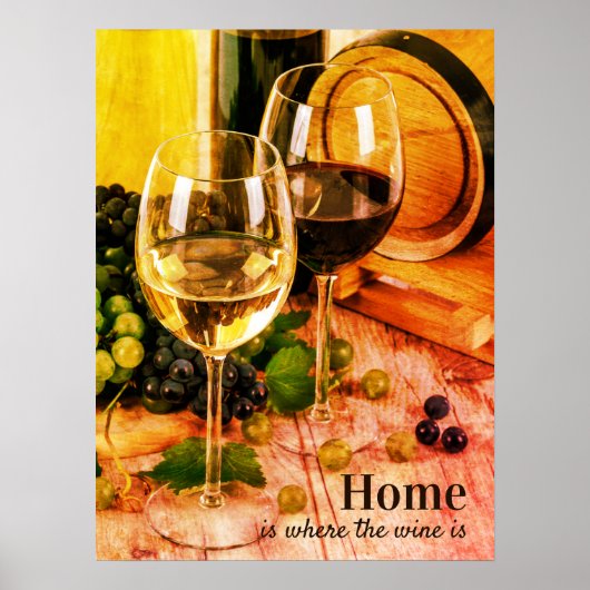 rode en witte glazen druiven Barrel Poster (Voorkant)