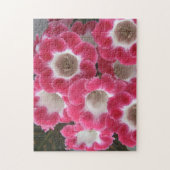Rode en witte gloxinia bloemen . legpuzzel (Verticaal)