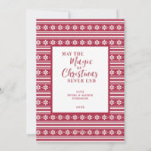 Rode en witte Gnoom Foto Kerstmis Feestdagenkaart (Achterkant)