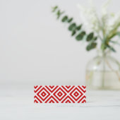 Rode en Witte Granny Squares Mini Visitekaartje (Staand voorkant)