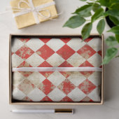 Rode en witte harlekijn tissuepapier (Geschenk)