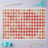 Rode en witte harlekijn tissuepapier (Craft)