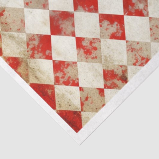 Rode en witte harlekijn tissuepapier (Detail)