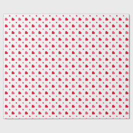Rode en witte Hart Valentijnsdag Cadeaupapier