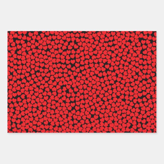 Rode en witte harten inpakpapier vel (Voorkant 2)