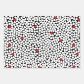 Rode en witte harten inpakpapier vel (Voorkant)