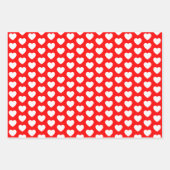 Rode en witte harten inpakpapier vel (Voorkant 2)