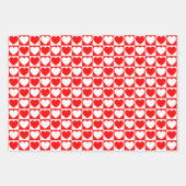 Rode en witte harten inpakpapier vel (Voorkant)