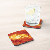 Rode en witte hete lava drankjes onderzetter (Rechterzijde)