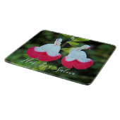 Rode en witte hete lippen Salvia Floral Snijplank (Hoek)