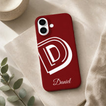 Rode en Witte hoes iphone - gepersonaliseerde naam