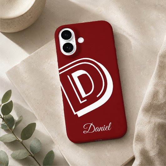 Rode en Witte hoes iphone - gepersonaliseerde naam