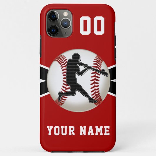 Rode en Witte honkbal iPhone-tassen, Nieuwste naar Case-Mate iPhone Case (Achterkant)