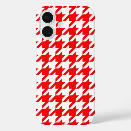 Rode en witte Houndstooth-controle Case-Mate iPhone Case (Achterkant)
