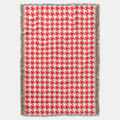 Rode en witte Houndstooth-controle Deken (Voorkant Verticaal)
