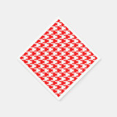 Rode en witte Houndstooth-controle Servet (Hoek)