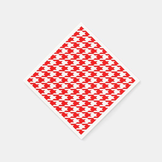 Rode en witte Houndstooth-controle Servet (Hoek)