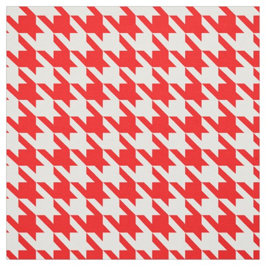 Rode en witte Houndstooth-controle Stof (Swatch)