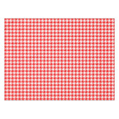 Rode en witte Houndstooth-controle Tafelkleed (Voorkant (Horizontaal))