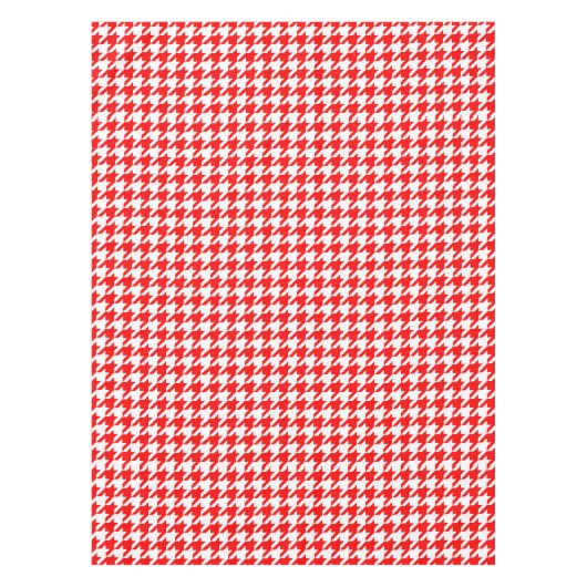 Rode en witte Houndstooth-controle Tafelkleed (Voorkant)