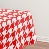 Rode en witte Houndstooth-controle Tafelkleed (Voorbeeld)