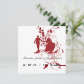 Rode en Witte Huwelijksaankondigingen Aankondiging (Staand voorkant)