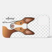 Rode en Witte Ibizaanse Hond Kort Haar Hondenkop Case-Mate iPhone Case (Achterkant (horizontaal))