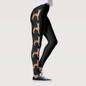 Rode en witte Ibizan Hound Smooth Coat Cartoon Dog Leggings (Rechts)
