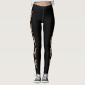 Rode en witte Ibizan Hound Smooth Coat Cartoon Dog Leggings (Voorkant)