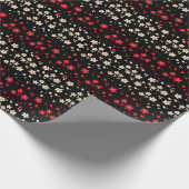 Rode en witte Japanse Sakura Cherry Blossom Flower Cadeaupapier (Hoek)