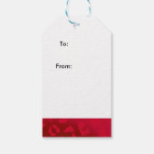Rode en witte kerst cadeaulabel (Achterkant)