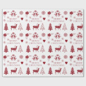 Rode en witte kerst cadeaupapier (Vlak)