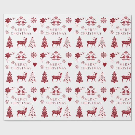 Rode en witte kerst cadeaupapier (Vlak)