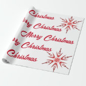 Rode en witte kerst cadeaupapier (Uitgerold)