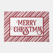 Rode en witte kerst deurmat (Voorkant)