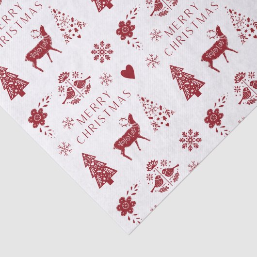 Rode en witte kerst tissuepapier (Detail)