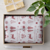 Rode en witte kerst tissuepapier (Geschenk)