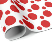 Rode en witte kerstbel cadeaupapier (Rol Hoek)