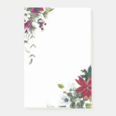 Rode en witte kerstbloemen post-it® notes (Voorkant)