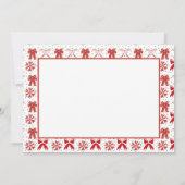 Rode en Witte Kerstbogen  Notitiekaartje (Achterkant)