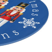 Rode en witte kerstbont personaliseren snijplank (Hoek)