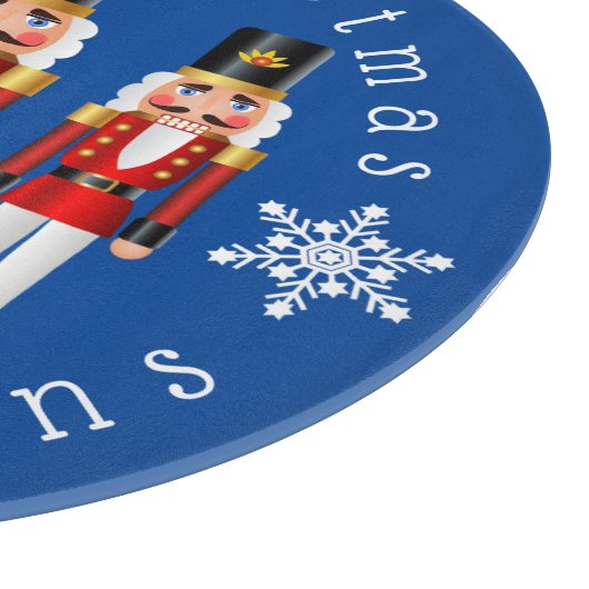 Rode en witte kerstbont personaliseren snijplank (Hoek)