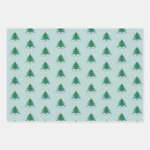 rode en witte kerstboom inpakpapier vel (Voorkant 2)