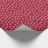 Rode en witte kerstfeestdagen cadeaupapier (Hoek)