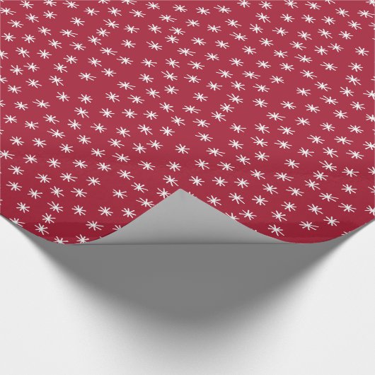 Rode en witte kerstfeestdagen cadeaupapier (Hoek)