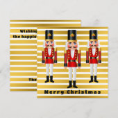 Rode en witte kerstKaart Personaliseren Bedankkaart (Voorkant / Achterkant)