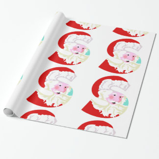 Rode en Witte Kerstman Kerstvakantie Cadeaupapier