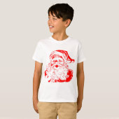 rode en witte kerstman t-shirt (Voorkant volledig)
