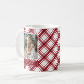 Rode en Witte Kerstmug Koffiemok (Voorkant links)
