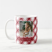 Rode en Witte Kerstmug Koffiemok (Links)